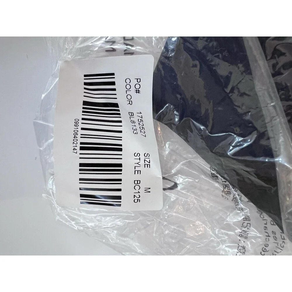 J. Crew Bikini Bottom Curved Waist Cheeky Mid-Rise High Cut Leg Navy Size M NWT